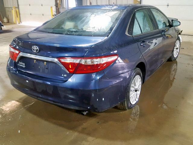 4T1BF1FK3HU736906 - 2017 TOYOTA CAMRY LE BLUE photo 4