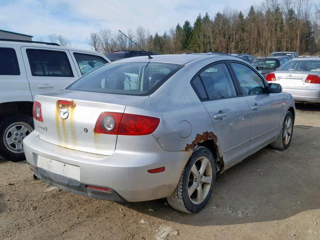 JM1BK32G461443351 - 2006 MAZDA 3 I GRAY photo 4