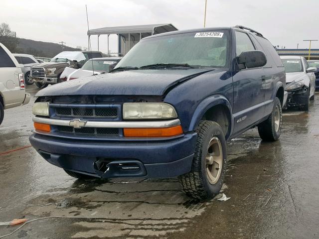 1GNCS18X13K112045 - 2003 CHEVROLET BLAZER BLUE photo 2