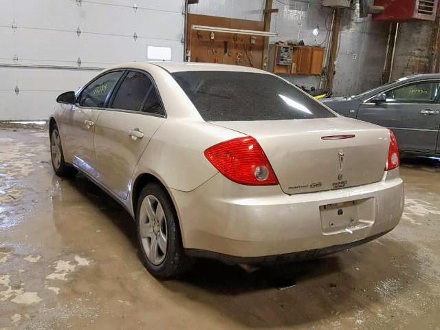 1G2ZG57B794181292 - 2009 PONTIAC G6 GT TAN photo 3