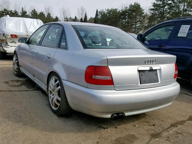 WAUDD68D4YA019976 - 2000 AUDI S4 2.7 QUA SILVER photo 3