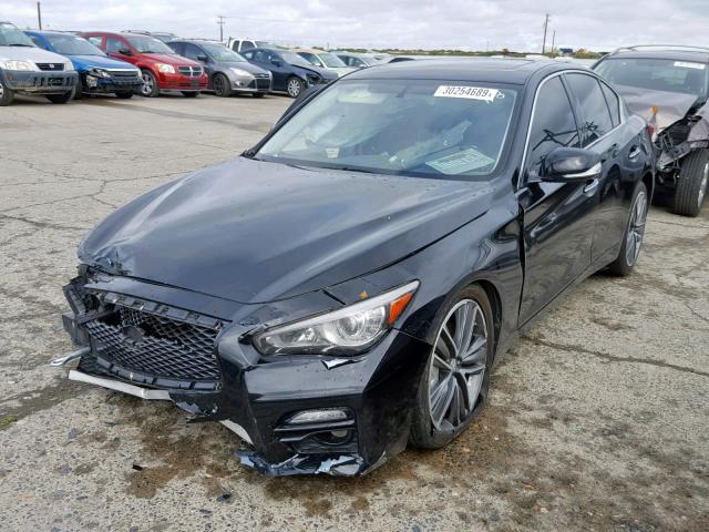 JN1BV7AP3EM675813 - 2014 INFINITI Q50 BASE BLACK photo 2