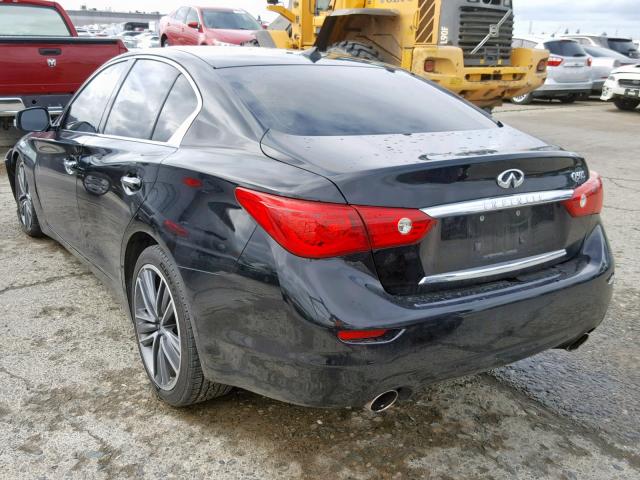 JN1BV7AP3EM675813 - 2014 INFINITI Q50 BASE BLACK photo 3