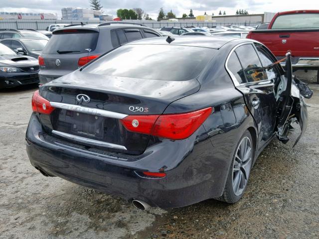 JN1BV7AP3EM675813 - 2014 INFINITI Q50 BASE BLACK photo 4