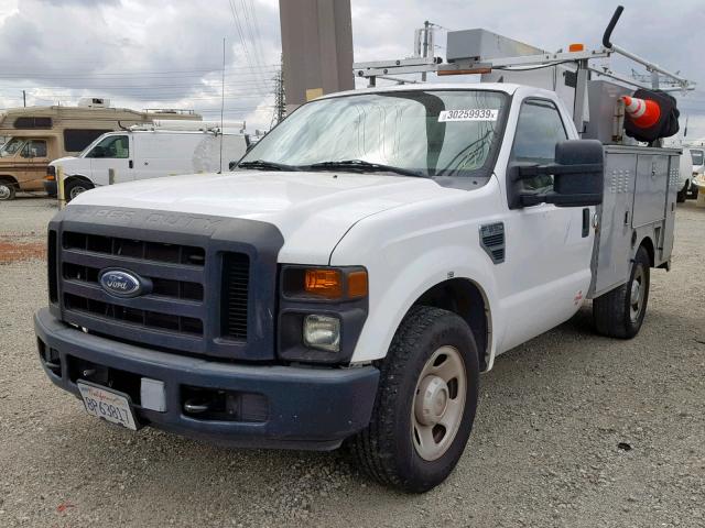 1FDWF30518EC89616 - 2008 FORD F350 SRW S WHITE photo 2