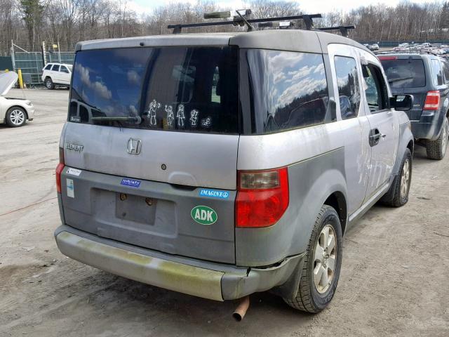 5J6YH28274L008947 - 2004 HONDA ELEMENT DX SILVER photo 4