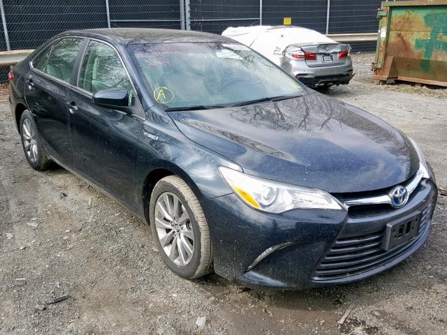 4T1BD1FK9FU162783 - 2015 TOYOTA CAMRY HYBR BLUE photo 1