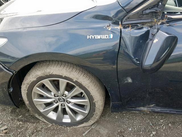 4T1BD1FK9FU162783 - 2015 TOYOTA CAMRY HYBR BLUE photo 9