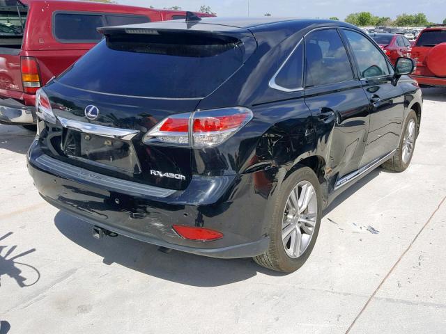 2T2ZB1BA4FC004012 - 2015 LEXUS RX 450H BLACK photo 4