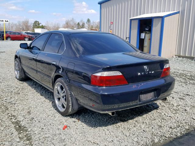 19UUA56652A000906 - 2002 ACURA 3.2TL BLACK photo 3