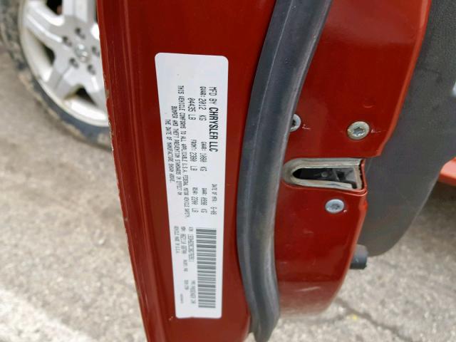 1B3HB28C38D782811 - 2008 DODGE CALIBER ORANGE photo 10