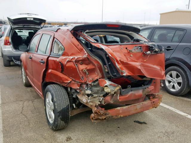 1B3HB28C38D782811 - 2008 DODGE CALIBER ORANGE photo 3