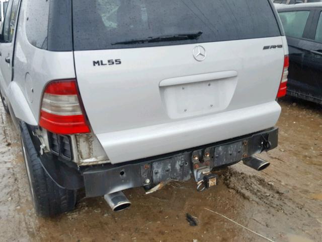 4JGAB74E11A259472 - 2001 MERCEDES-BENZ ML 55 SILVER photo 9