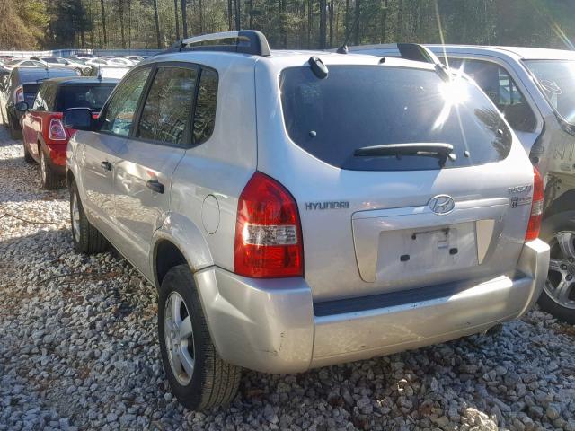 KM8JM12B85U168705 - 2005 HYUNDAI TUCSON GL SILVER photo 3