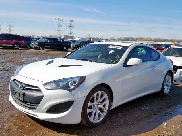 KMHHT6KD3DU095631 - 2013 HYUNDAI GENESIS CO WHITE photo 2