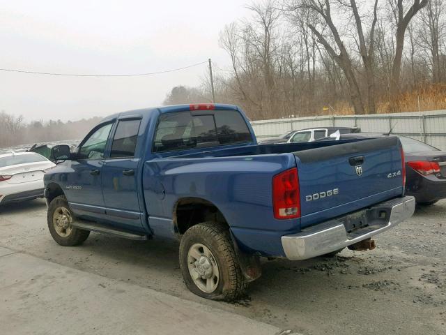 3D7KU28654G153997 - 2004 DODGE RAM 2500 S BLUE photo 3