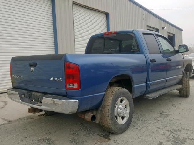 3D7KU28654G153997 - 2004 DODGE RAM 2500 S BLUE photo 4