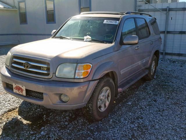 5TDBT48A71S027876 - 2001 TOYOTA SEQUOIA LI SILVER photo 2