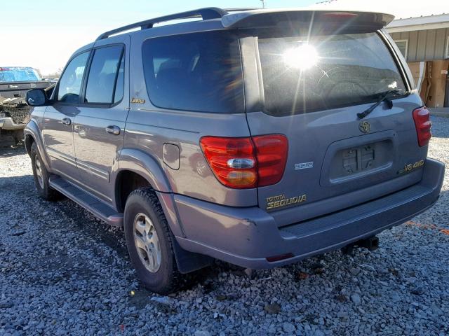 5TDBT48A71S027876 - 2001 TOYOTA SEQUOIA LI SILVER photo 3