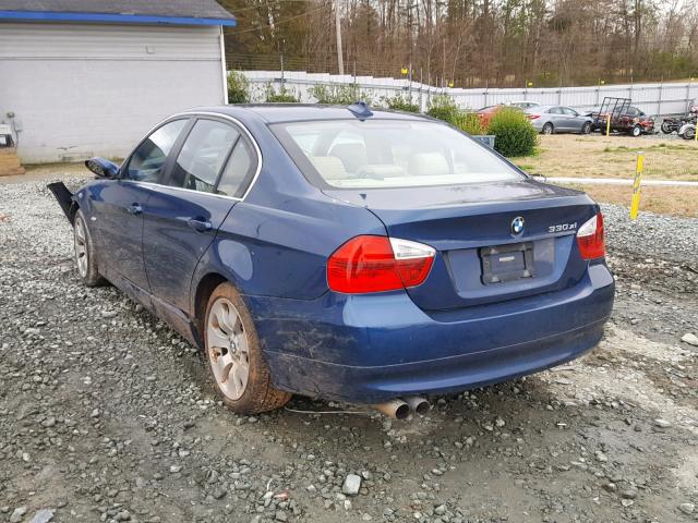 WBAVD33576KL52697 - 2006 BMW 330 XI BLUE photo 3