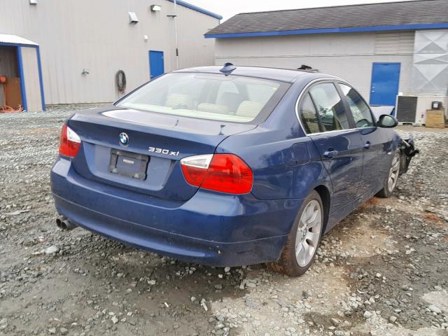 WBAVD33576KL52697 - 2006 BMW 330 XI BLUE photo 4