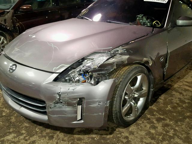 JN1BZ34D58M705607 - 2008 NISSAN 350Z COUPE GRAY photo 9