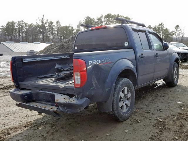 1N6AD0EV9BC436759 - 2011 NISSAN FRONTIER S BLUE photo 4