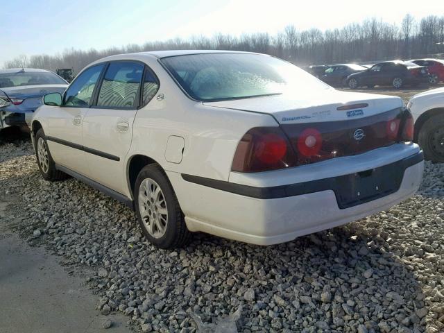 2G1WF55E819331483 - 2001 CHEVROLET IMPALA WHITE photo 3