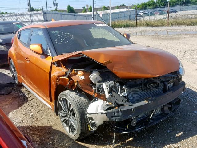 KMHTC6AE8GU290892 - 2016 HYUNDAI VELOSTER T ORANGE photo 1