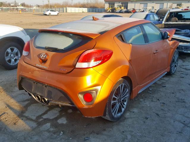 KMHTC6AE8GU290892 - 2016 HYUNDAI VELOSTER T ORANGE photo 4