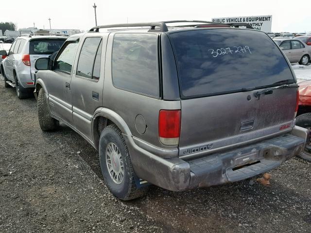 1GKDT13W7X2530032 - 1999 GMC JIMMY GRAY photo 3