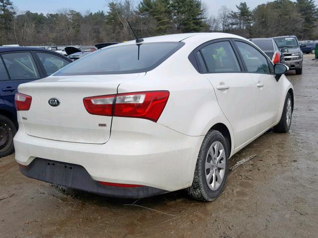 KNADM4A30H6006571 - 2017 KIA RIO LX WHITE photo 4