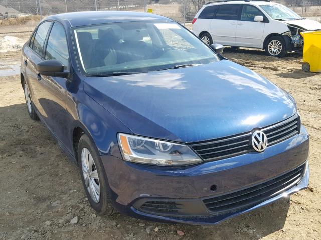 3VW2K7AJ6EM410614 - 2014 VOLKSWAGEN JETTA BASE BLUE photo 1