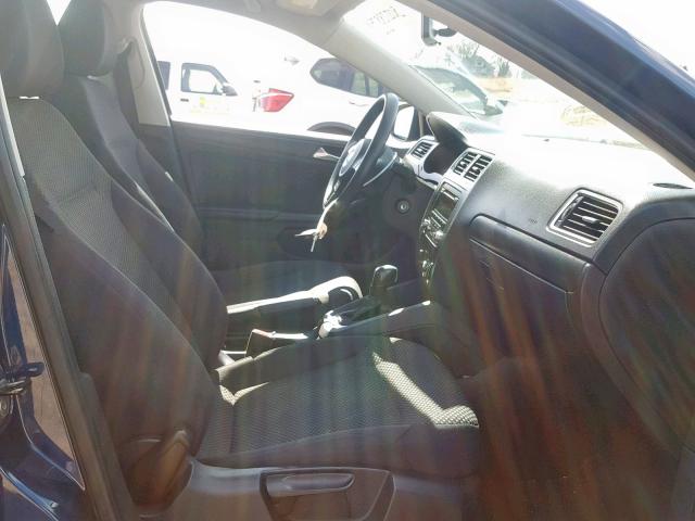 3VW2K7AJ6EM410614 - 2014 VOLKSWAGEN JETTA BASE BLUE photo 5