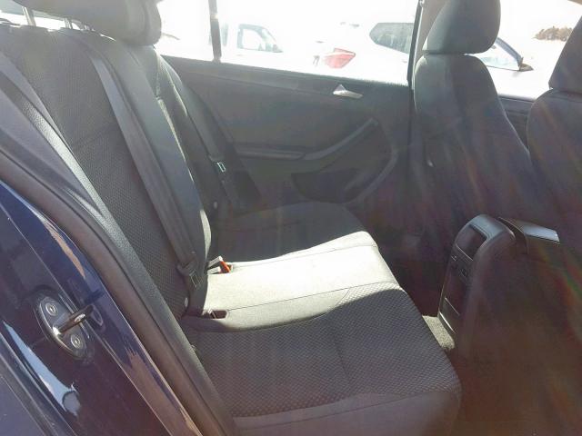 3VW2K7AJ6EM410614 - 2014 VOLKSWAGEN JETTA BASE BLUE photo 6