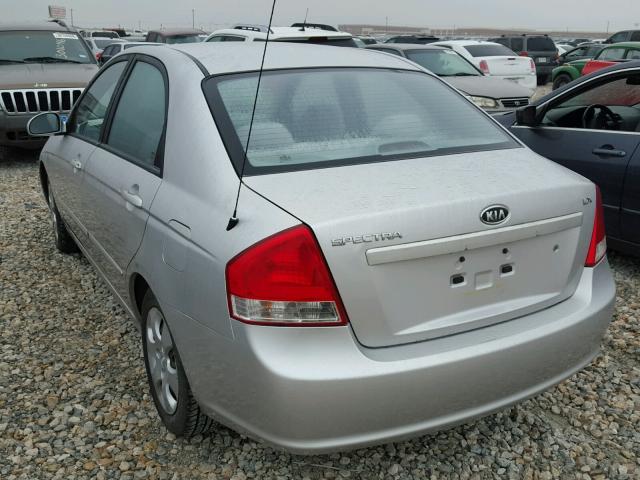 KNAFE221695621415 - 2009 KIA SPECTRA EX SILVER photo 3