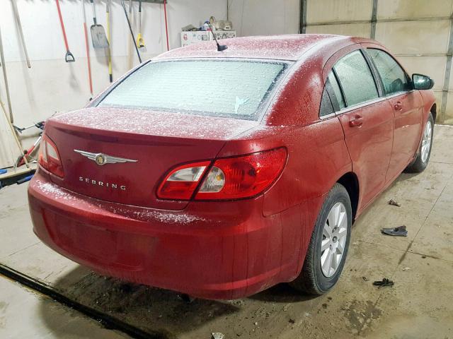 1C3LC46K18N133082 - 2008 CHRYSLER SEBRING LX RED photo 4