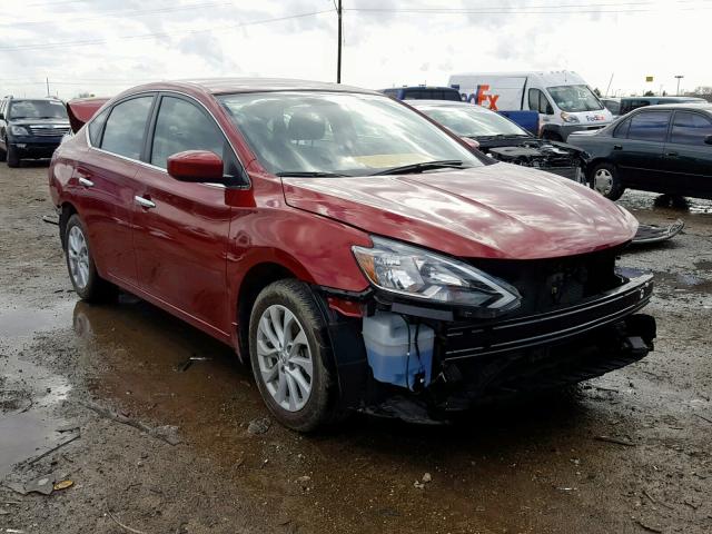 3N1AB7AP3JY297973 - 2018 NISSAN SENTRA S RED photo 1