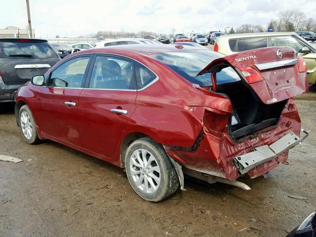 3N1AB7AP3JY297973 - 2018 NISSAN SENTRA S RED photo 3