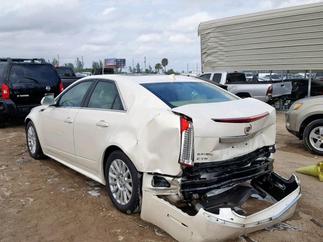 1G6DE5E56C0117464 - 2012 CADILLAC CTS LUXURY WHITE photo 3