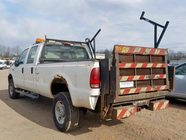 1FTWW31505ED28775 - 2005 FORD F350 SRW S WHITE photo 3