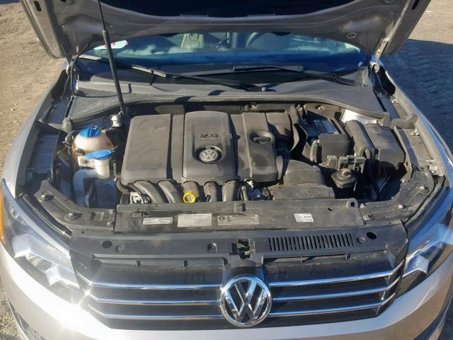 1VWAP7A30DC149754 - 2013 VOLKSWAGEN PASSAT S SILVER photo 7