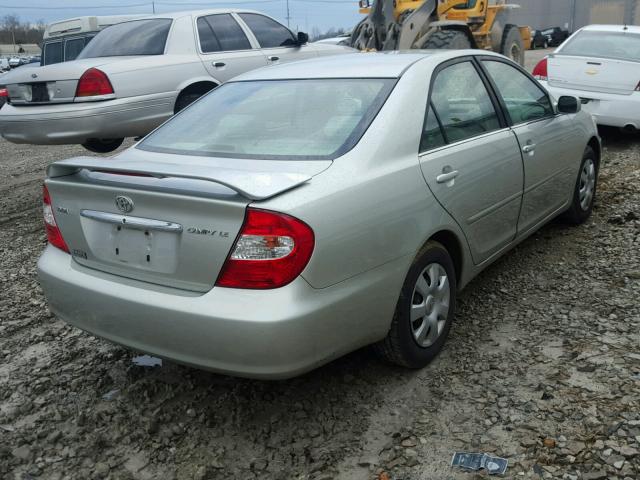 JTDBE32K030138989 - 2003 TOYOTA CAMRY LE SILVER photo 4
