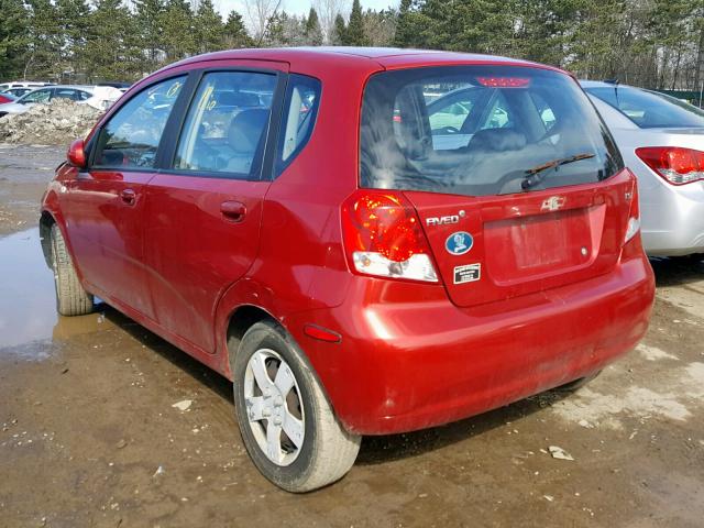 KL1TD66698B004703 - 2008 CHEVROLET AVEO BASE Qırmızı foto 3