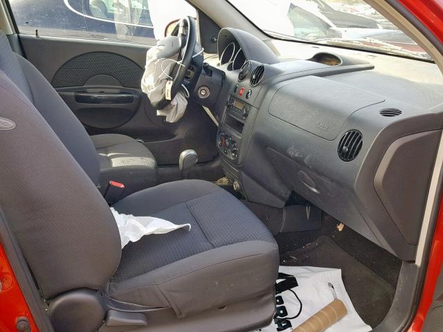 KL1TD66698B004703 - 2008 CHEVROLET AVEO BASE Qırmızı foto 5