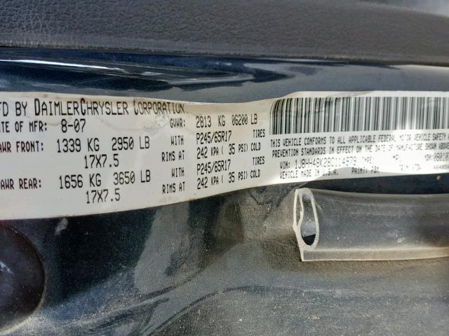 1J8HH48K28C114979 - 2008 JEEP COMMANDER GRAY photo 10