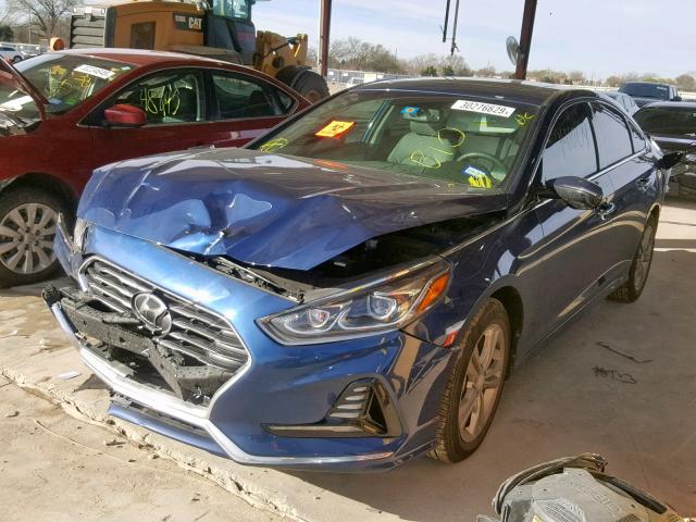 5NPE34AF9JH663644 - 2018 HYUNDAI SONATA SPO BLUE photo 2