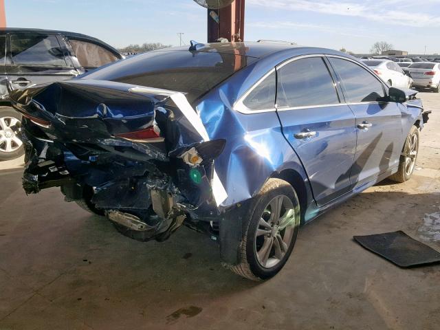 5NPE34AF9JH663644 - 2018 HYUNDAI SONATA SPO BLUE photo 4