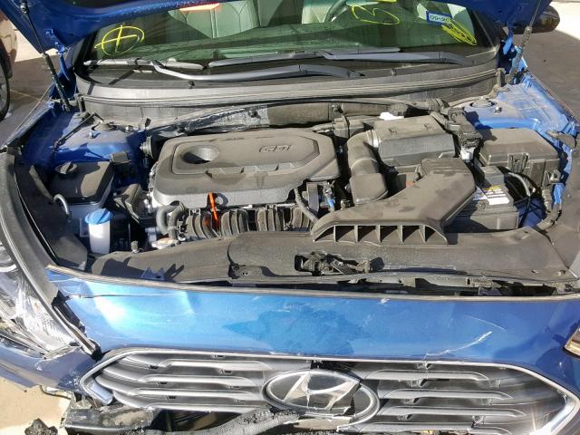 5NPE34AF9JH663644 - 2018 HYUNDAI SONATA SPO BLUE photo 7