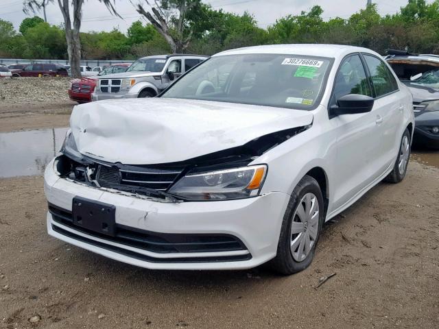 3VW2K7AJ2FM252922 - 2015 VOLKSWAGEN JETTA BASE WHITE photo 2
